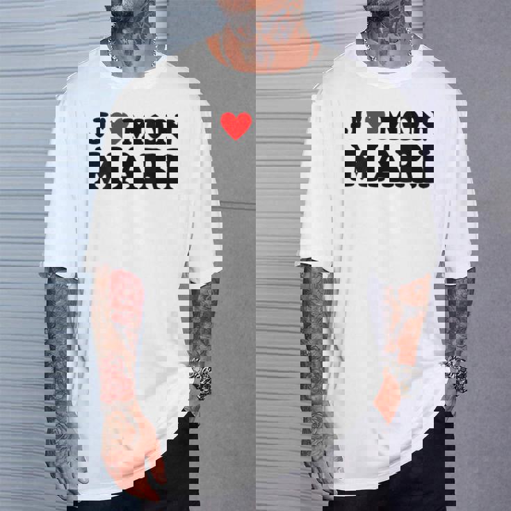 J' Aime Mon Mari Cadeau Coeur Rouge Pour T-Shirt Cadeaux pour lui