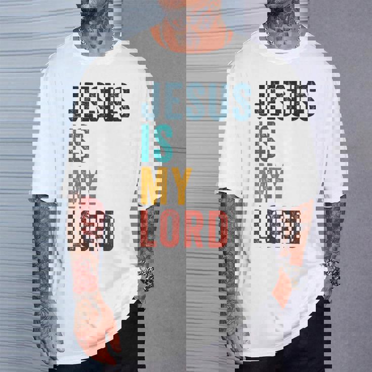 Jesus Is My Lord – Christian Faithintage Graphic Tシャツ 彼への贈り物