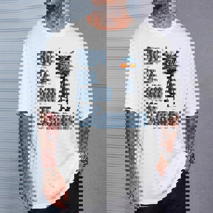 Katze Bin Da 'T Losgehen ファニーステートメントキャット Tシャツ 彼への贈り物