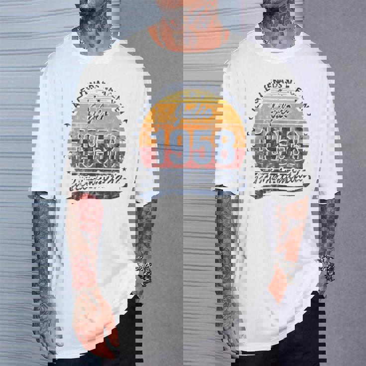 Las Leyendas Nacen En Julio 1958 Hombre Retro Camiseta unisex Regalos para él