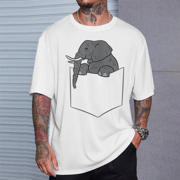 L'éléphant Dans La Poche Drôle D'éléphant De Poche T-Shirt Cadeaux pour lui