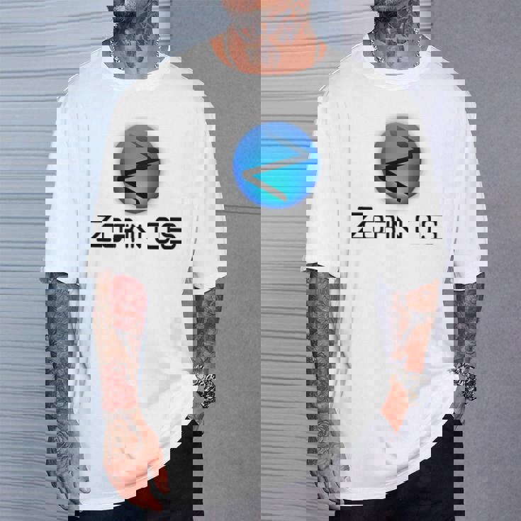 Linux Zorin Os タグラインとロゴ入り オープンソースos Tシャツ 彼への贈り物