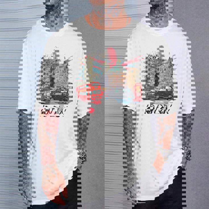 London Uk イギリス ノベルティ グラフィック お土産 ロンドン Tシャツ 彼への贈り物