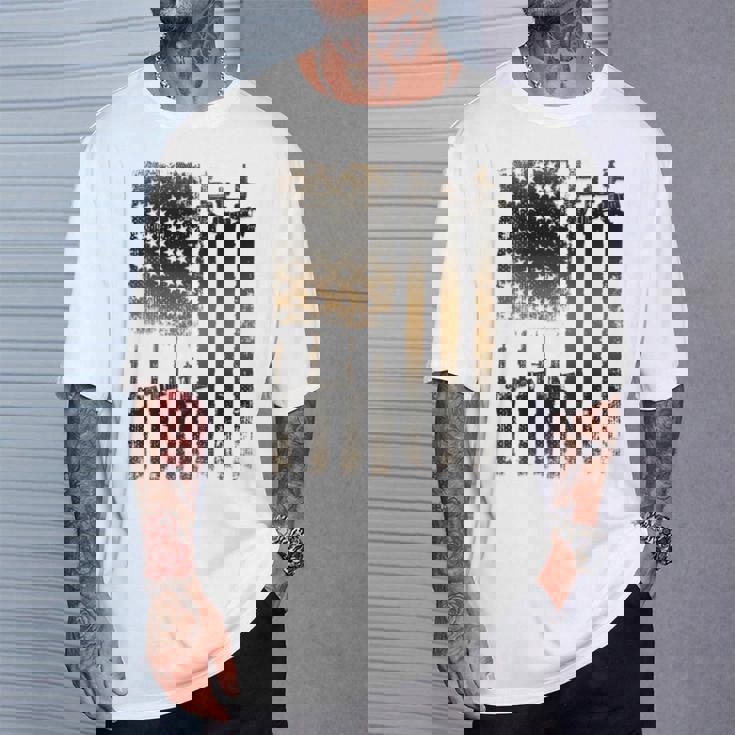 I Love Guns ブラックライフルコーヒー メンズ レディース バックデザイン Tシャツ 彼への贈り物