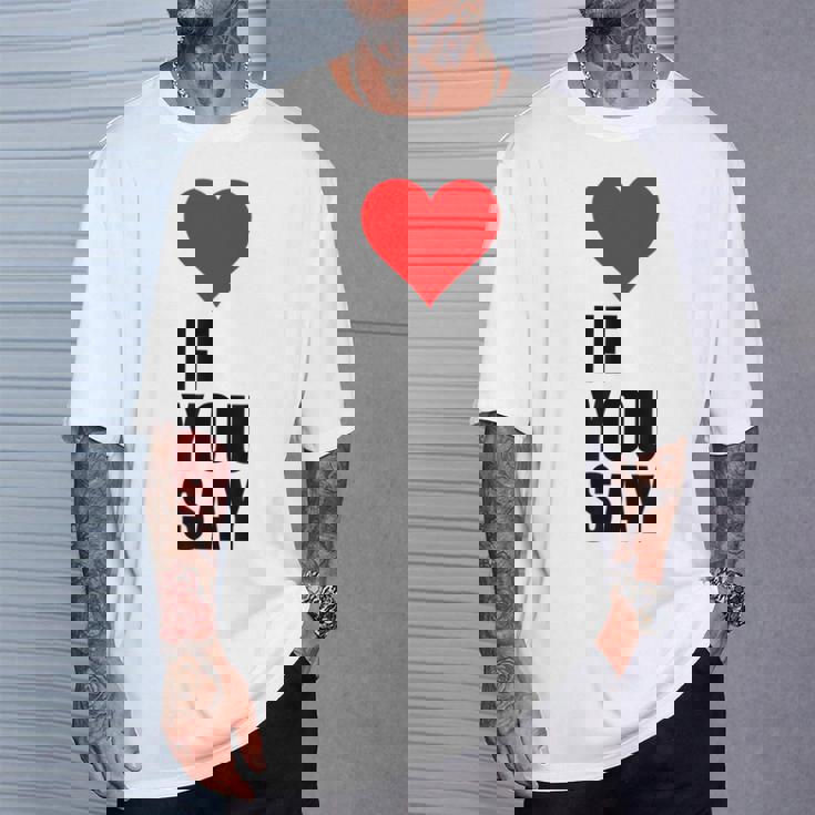 I Love Heart Red If Youay For アパレル Tシャツ 彼への贈り物