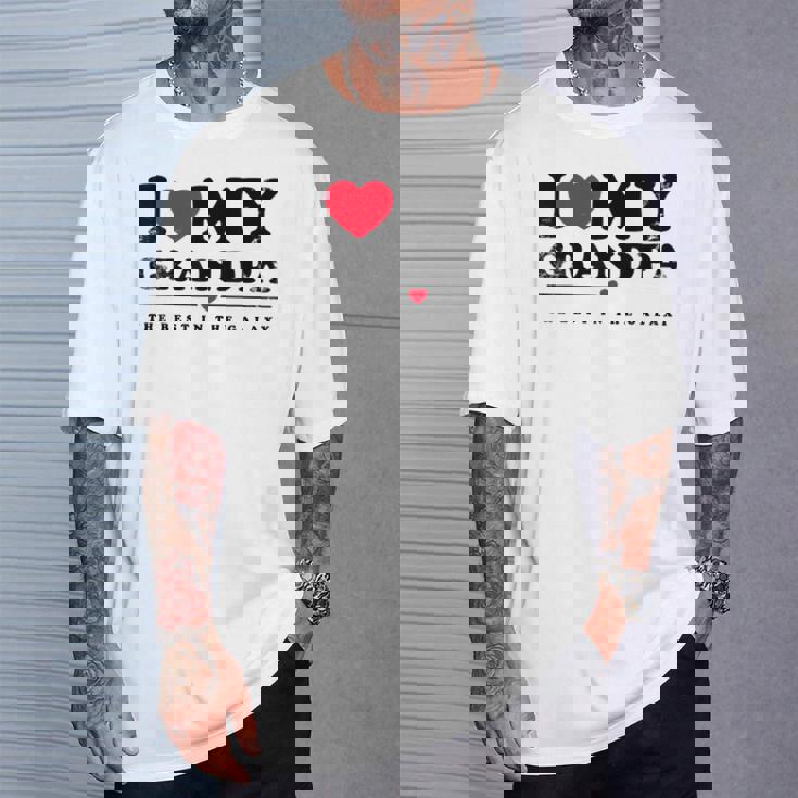 I Love My Grandpa I Heart My Grandpa Tシャツ 彼への贈り物