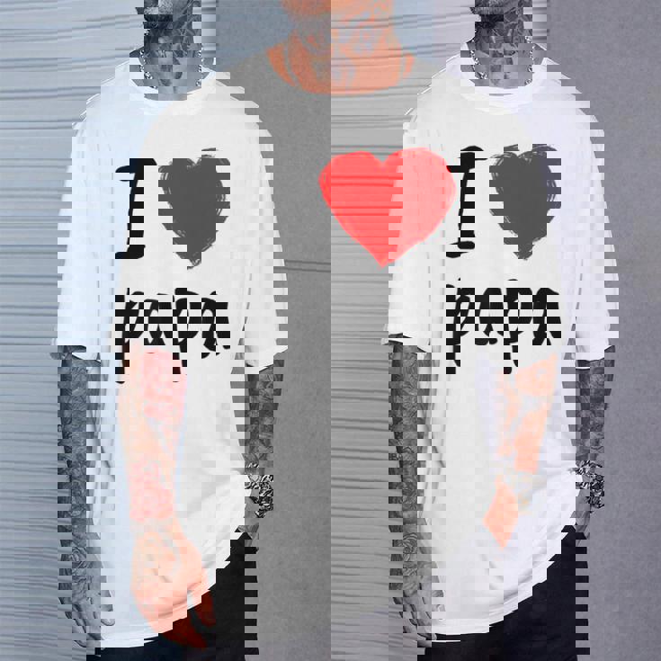 I Love You PapaCool Happy Father's Day Best Daddy Tシャツ 彼への贈り物
