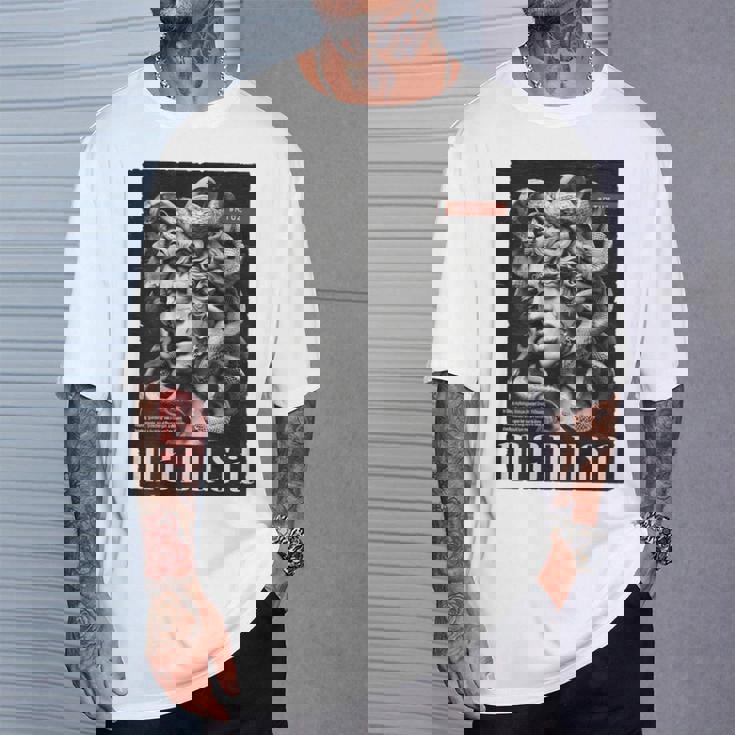 Medusa Backprint 女神の蛇 ギリシャ神話 バックプリント メデューサ Tシャツ 彼への贈り物