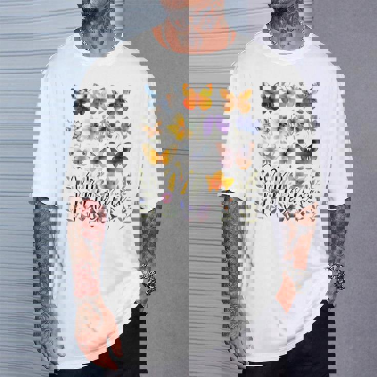 Mommy Mama バタフライ フローラル 夏 母の日 グラフィック ママ 長袖tシャツ Tシャツ 彼への贈り物