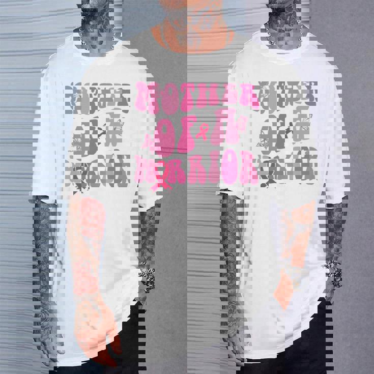 Mother Of A Warrior 乳がん啓発 ピンクリボン 長袖tシャツ Tシャツ 彼への贈り物