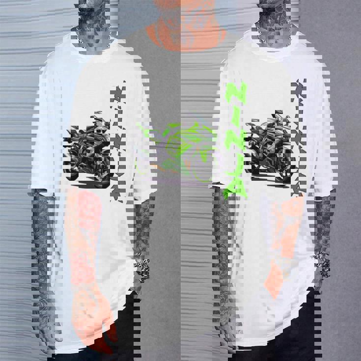 Ninjaオートバイスポーツバイク 長袖tシャツ Tシャツ 彼への贈り物