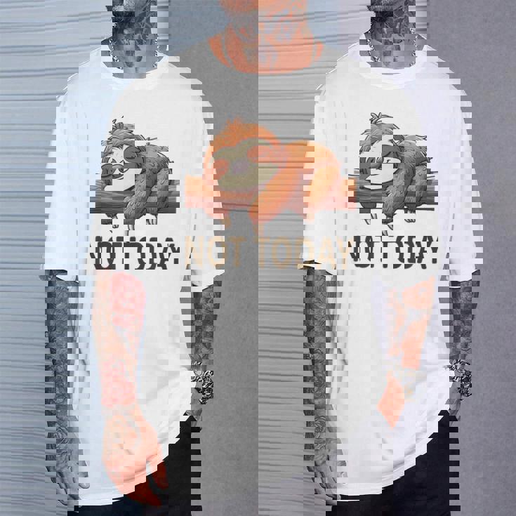 Not Todayloth 今日はナマケモノ Tシャツ 彼への贈り物