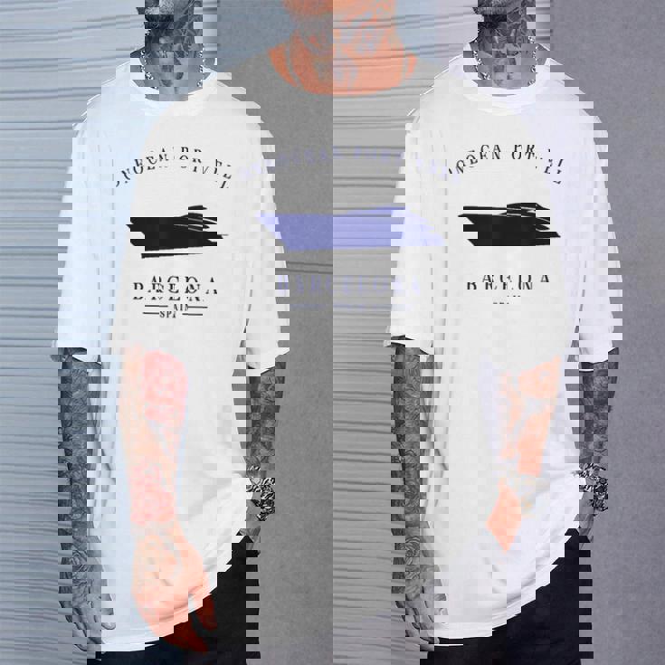 Oneocean Portell Marina バルセロナ ヨットクラブ スペイン リビエラ Tシャツ 彼への贈り物