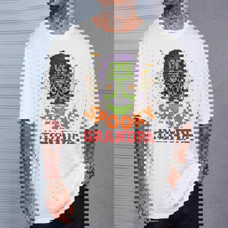 Onepooky Grandpa ハロウィン ホラーマン サングラス ファミリー 長袖tシャツ Tシャツ 彼への贈り物