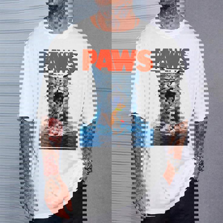 Paws Cat Lover ホラー映画 パロディ Tシャツ 彼への贈り物