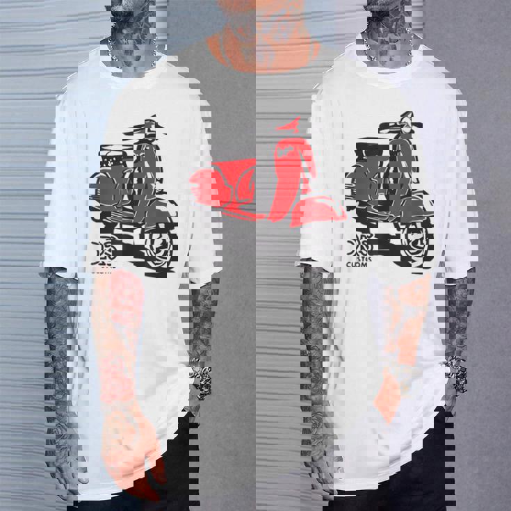 Piaggio クラシックスクーター イタリア製 ピンク Tシャツ 彼への贈り物