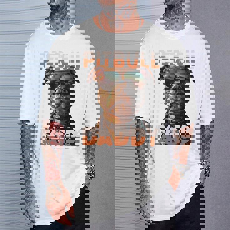 Pitbull Daddyピットブル・パパ・ヴァタータグ アメリカン・ピット・ブル・テリア・パパ 長袖tシャツ Tシャツ 彼への贈り物