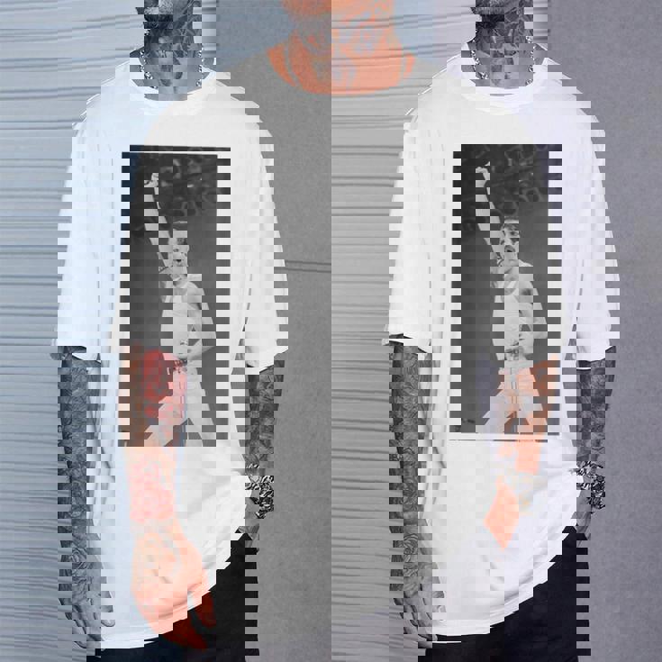 Queen Live Aid フレディ・マーキュリー・ウェンブリー・スタジアム 1985 Tシャツ 彼への贈り物