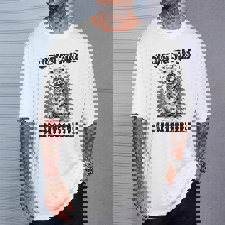 Questquad ブロッコリー 面白い 猫好き Tシャツ 彼への贈り物