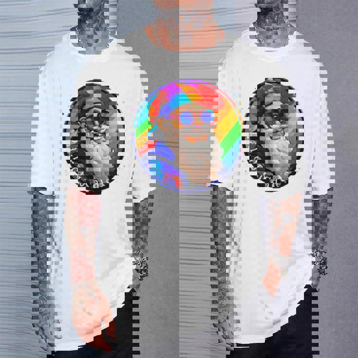 Santaclaus Rainbow 長袖tシャツ Tシャツ 彼への贈り物