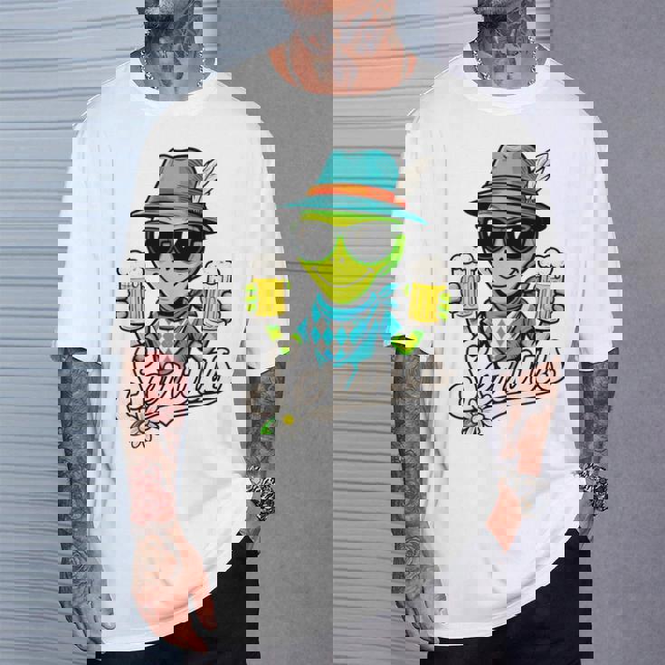 Servus Wiesn Gaudi – 面白いオクトーバーフェストビールバイエルンコスチューム 長袖tシャツ Tシャツ 彼への贈り物