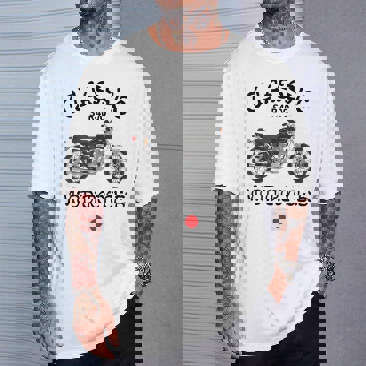 Sr400 ブラックスポーク クラシックバイク モーターサイクリスト オートバイ Tシャツ 彼への贈り物