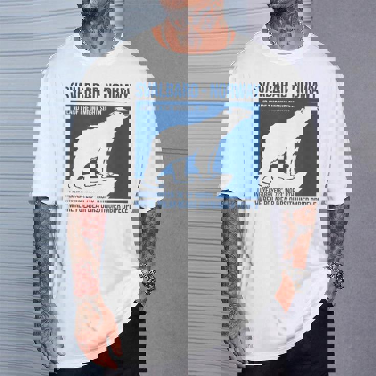 Svalbard ノルウェー ポーラーベア ロングイヤービーン スピッツベルゲン オーロラ Tシャツ 彼への贈り物