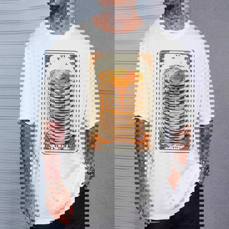 The Tower タロットカード パンケーキタワー 面白いパンケーキ Tシャツ 彼への贈り物