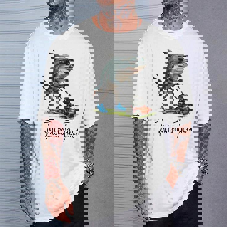 Tralalero Tralala Brain Red hark Meme 長袖tシャツ Tシャツ 彼への贈り物