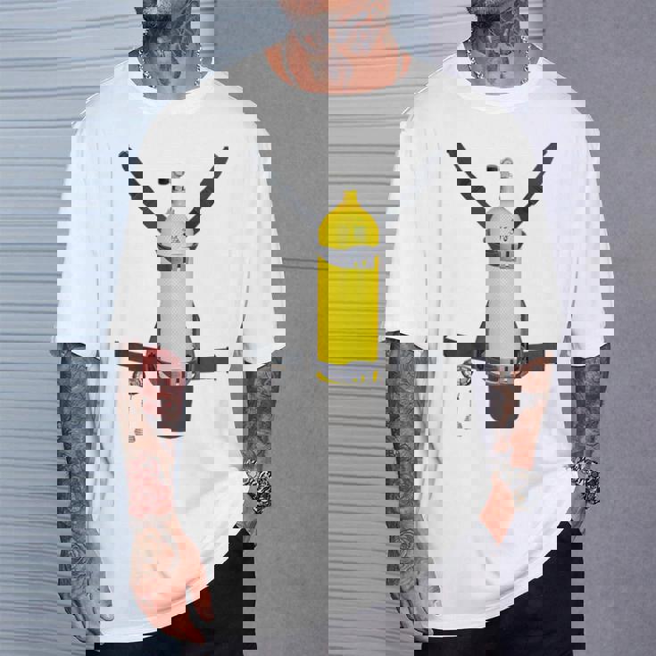 Trompe L'œil スキューバダイビングボトルバック Tシャツ 彼への贈り物