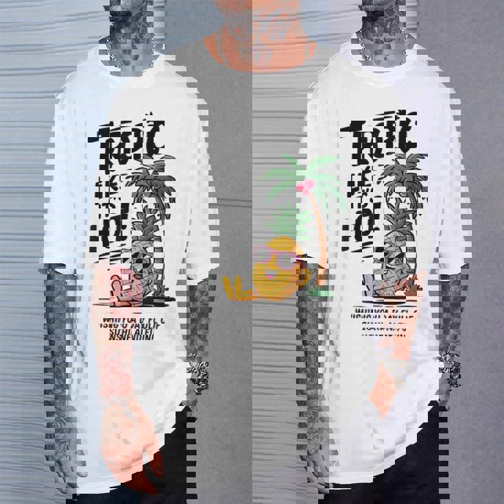 Tropic Like It's Hot パイナップル サマーサングラス ビーチ Tシャツ 彼への贈り物