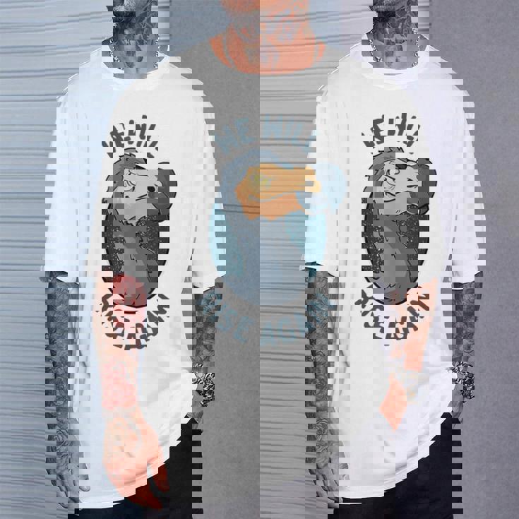 We Will Rise Again 絶滅した飛べないドードー Tシャツ 彼への贈り物