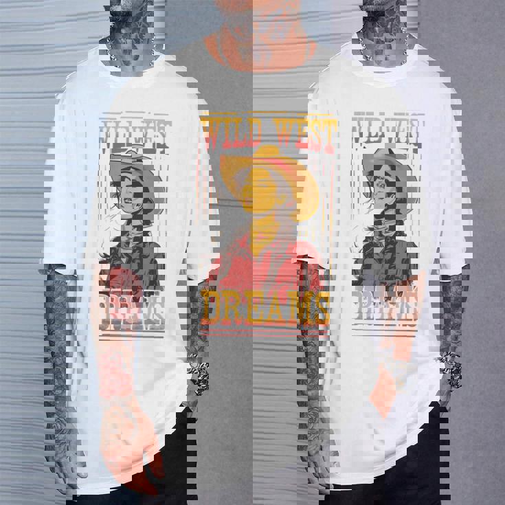 Wild West Dreams Country Western Cowgirl Rodeo グラフィック Tシャツ 彼への贈り物