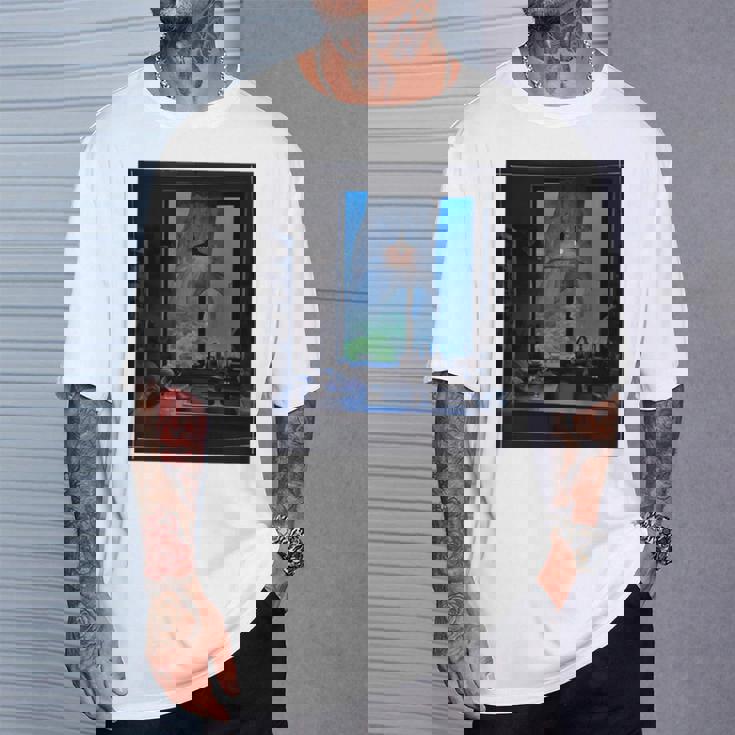 Window Light & Forestiew長袖フォトtシャツ 癒し・インテリア系アート-ユニセックスデザイン 長袖tシャツ Tシャツ 彼への贈り物