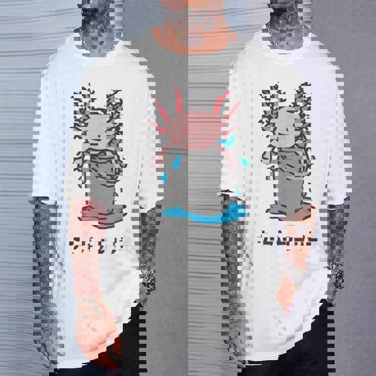 Wooper-Muper メキシカンサラマンダー アフロヘッド かわいい 面白い キッズ Tシャツ 彼への贈り物