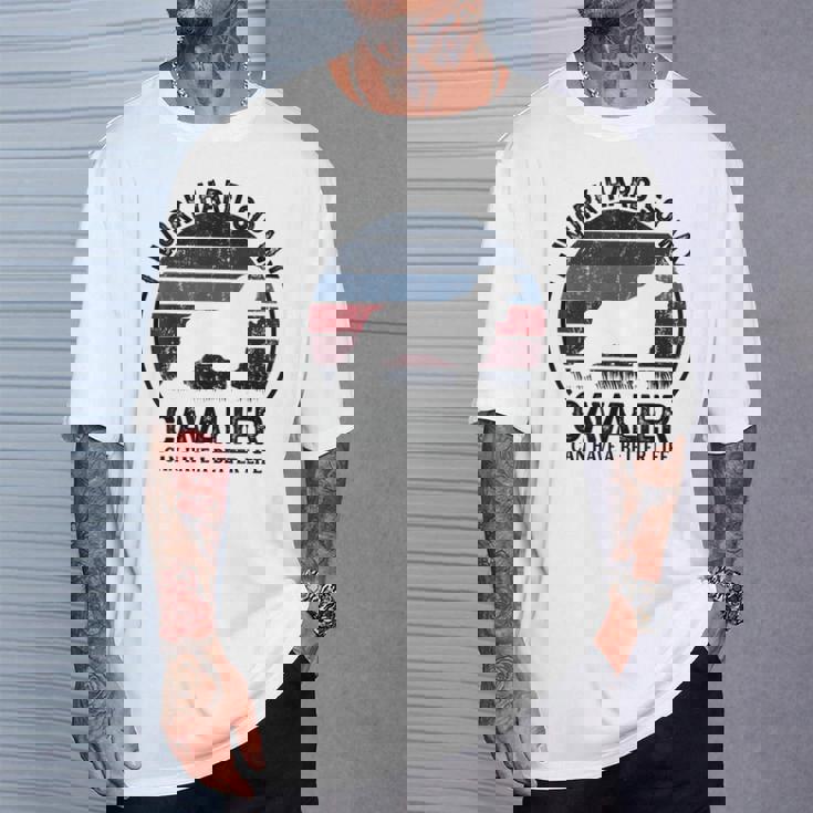 Work Hardo Dog Have Life 面白いレトロキャバリア Tシャツ 彼への贈り物