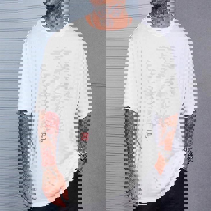 「ここをキャンプ地とする」文字入り おもしろ 筆文字 面白い バック 面白い Tシャツ 彼への贈り物