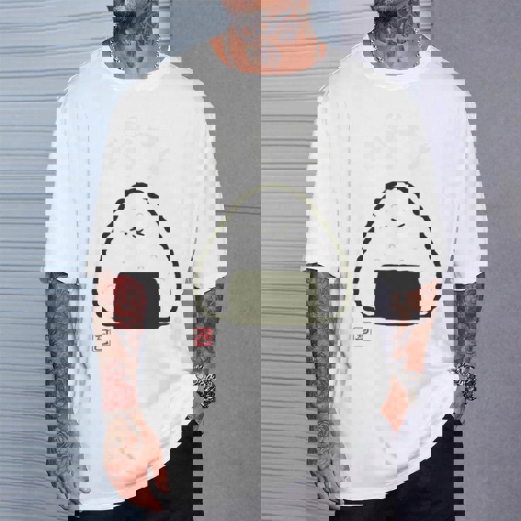 「パン-おにぎり」おもしろ 筆文字 服裏側 面白い文字入り 長袖tシャツ Tシャツ 彼への贈り物