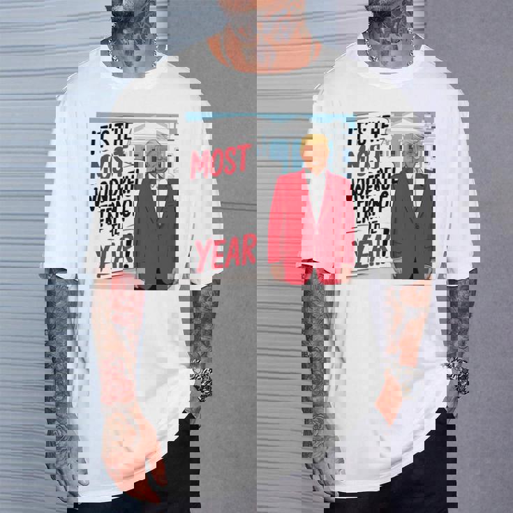 「今年一番素晴らしい言葉だ」トランプクリスマス 長袖tシャツ Tシャツ 彼への贈り物