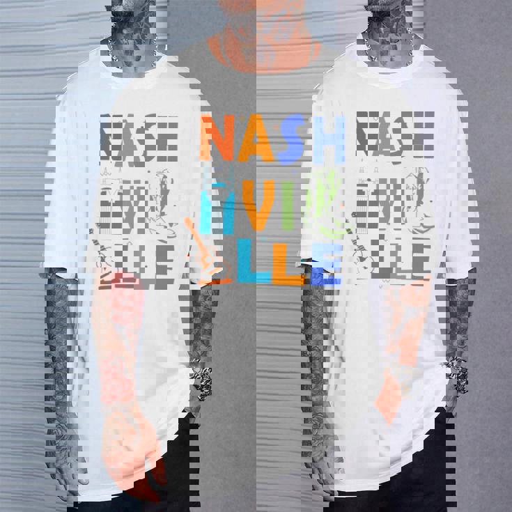 お土産 From Nashville Tn Trip Guitar Music City ナッシュビル 長袖tシャツ Tシャツ 彼への贈り物