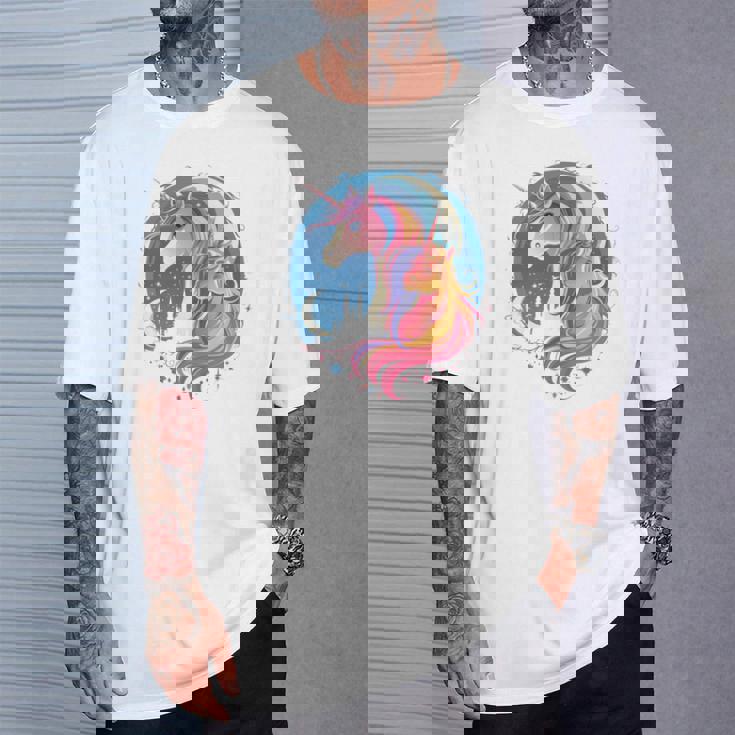 お揃いのママと娘 ユニコーン ナイトシャツ 母の日 長袖tシャツ Tシャツ 彼への贈り物