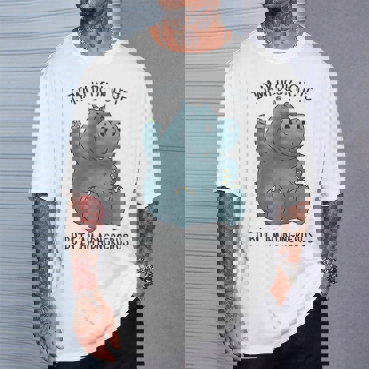 かわいいグレーカバ Tシャツ 彼への贈り物