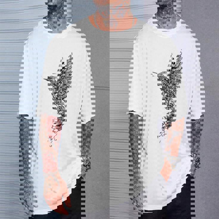 かわいいマンダラ ハチドリ レディース メンズ シャツ Tシャツ 彼への贈り物