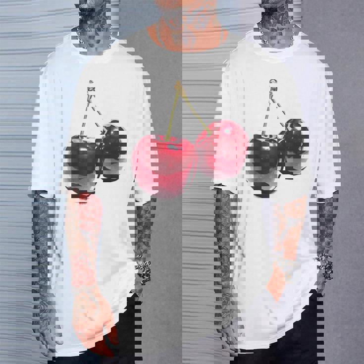 さくらんぼ フルーツ モチーフ イラスト さくらんぼ Tシャツ 彼への贈り物