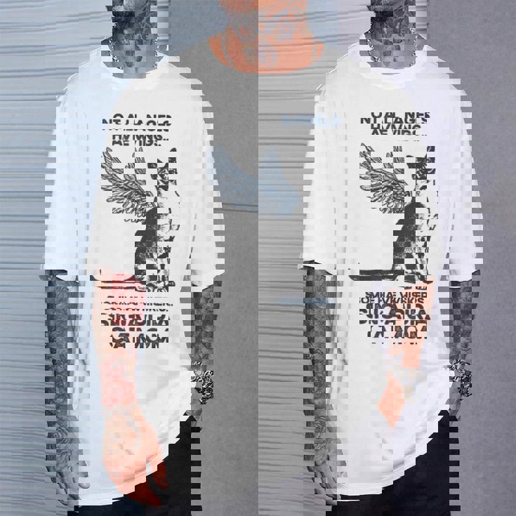 すべての天使に翼があるわけではない-マザーシンガプーラキャットママ Tシャツ 彼への贈り物