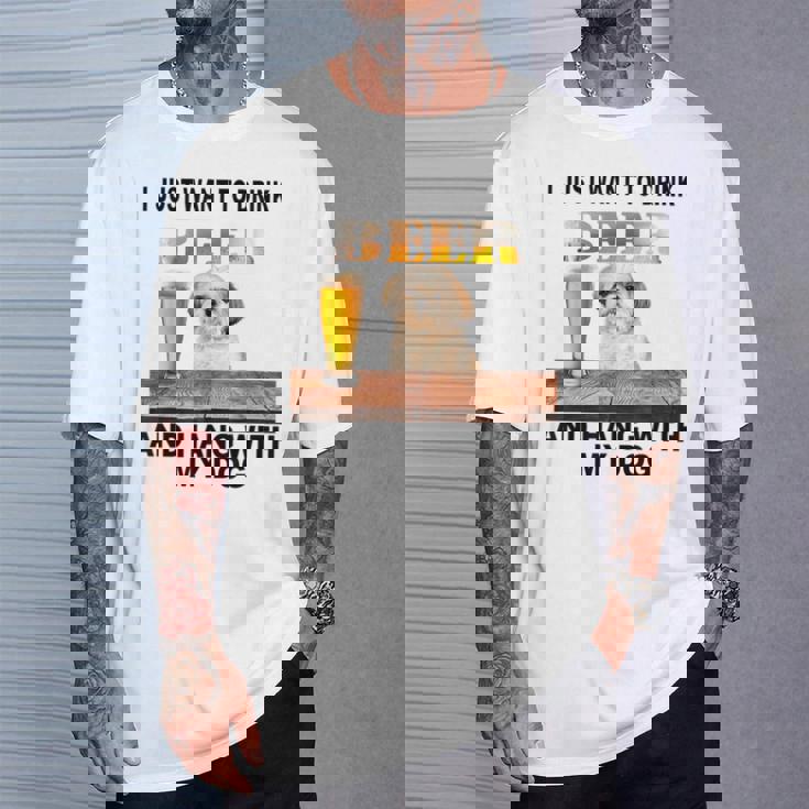 ただビール飲みたい&吊るしw おれのシーズーー Tシャツ 彼への贈り物