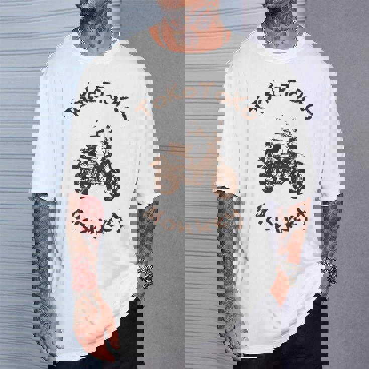 とことこモンキー バックプリント Tシャツ 彼への贈り物