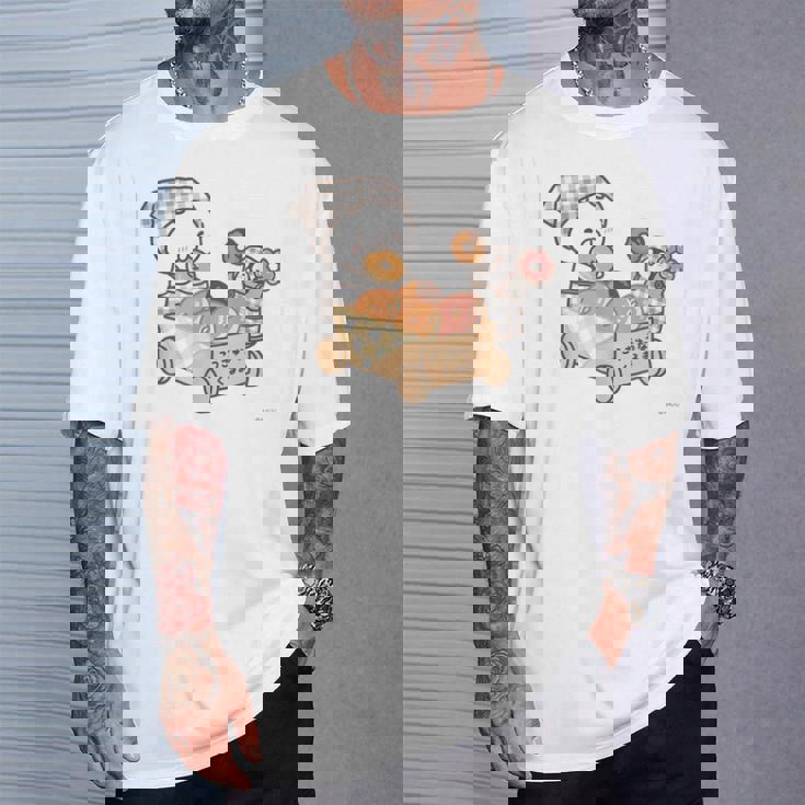 ねこぺん日和 ドーナツたくさん Tシャツ 彼への贈り物