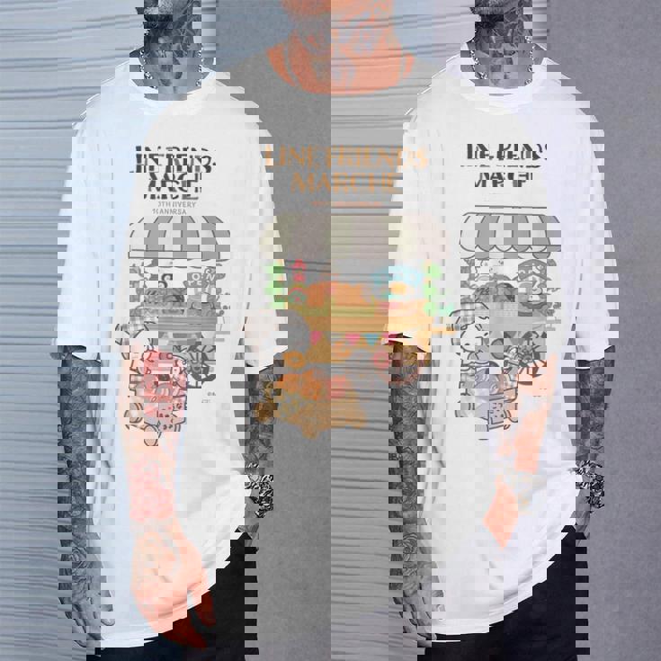 ねこぺん日和 ドーナツ屋さんロゴ付 Tシャツ 彼への贈り物