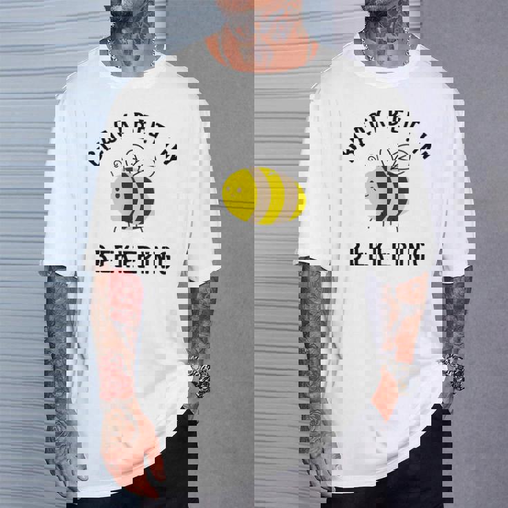 はちみつ養蜂 アイロニックビーキーパーハニー Tシャツ 彼への贈り物